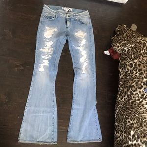 Distressed jeans